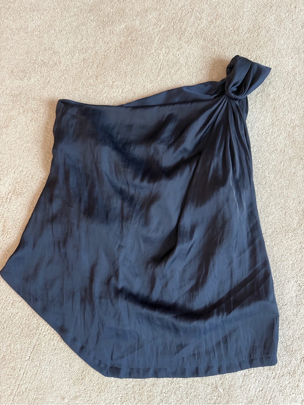 Zadig & Voltaire Navy One-Shoulder Knot Top